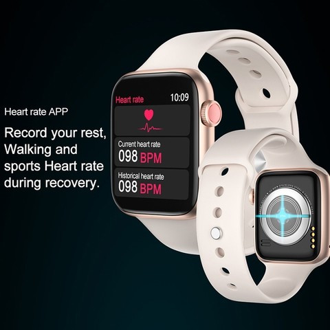 Часы умные IWO Smart Watch поколение T5 с датчиком пульса и артериального давления (Серебристый алюминий) - фото 6 - id-p83396854