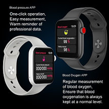 Часы умные IWO Smart Watch поколение T5 с датчиком пульса и артериального давления (Золотистый алюминий), фото 3