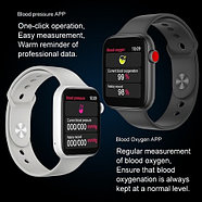 Часы умные IWO Smart Watch поколение T5 с датчиком пульса и артериального давления (Серебристый алюминий), фото 3