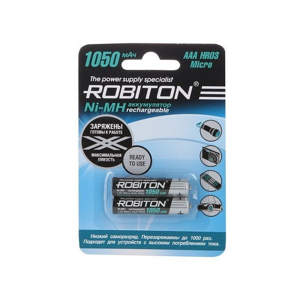 Аккумулятор AAA Robiton  1050mAh (уже заряжен)