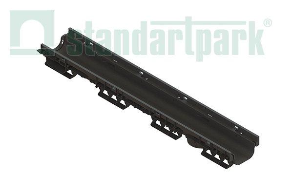 Лоток водоотводный PolyMax Basic DN100 H80 пластик высокий борт