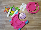 Каталка-ходунки  игровая с конструктором в коробке (13 элементов) Розовый, фото 5