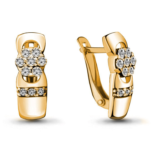 Серьги из серебра Aquamarine 46973А.6
