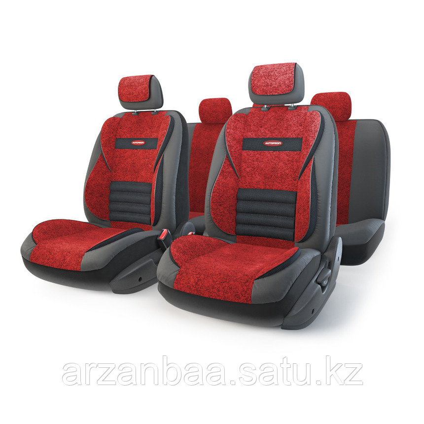Чехлы на сиденья Модельные MULTI COMFORT красный,велюр экокожа,ортопедическая поддержка (