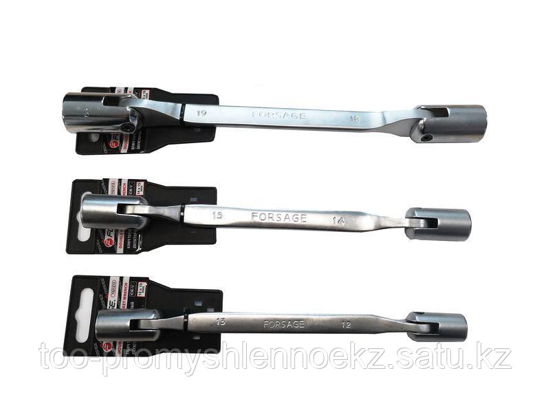 F-7520607 Forsage Ключ торцевой шарнирный двухсторонний 6х7мм на пластиковом держателе Forsage F-7520607
