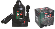 RF-TF0202 ROCKFORCE Домкрат бутылочный двухштоковый с клапаном 2т (высота подхвата - 150мм, высота подъема -