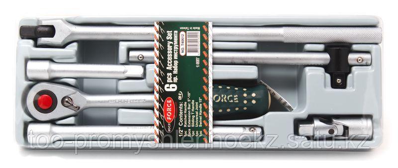 RF-T40612 ROCKFORCE Набор инструментов 6 предметов,1/2" (трещотка, удлинители, воротки, кардан) в лотке