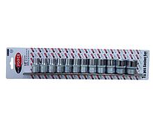 RF-4121-9 ROCKFORCE Набор головок 12 предметов 1/2" 12гр.(10-19,22,24мм), на планке ROCKFORCE RF-4121-9