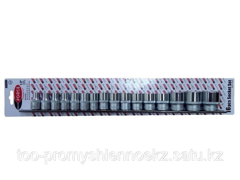 RF-4161-5 ROCKFORCE Набор головок 16 предметов 1/2" 6гр.(10-19,21,22,24,27,30,32мм), на планке ROCKFORCE