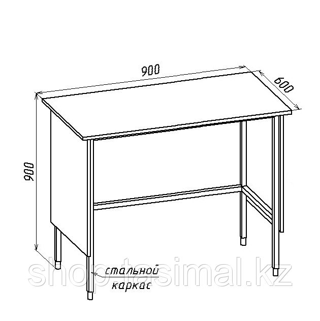 Стол лабораторный на опорах для работы стоя серии СТ.СЛК - фото 2 - id-p83441393