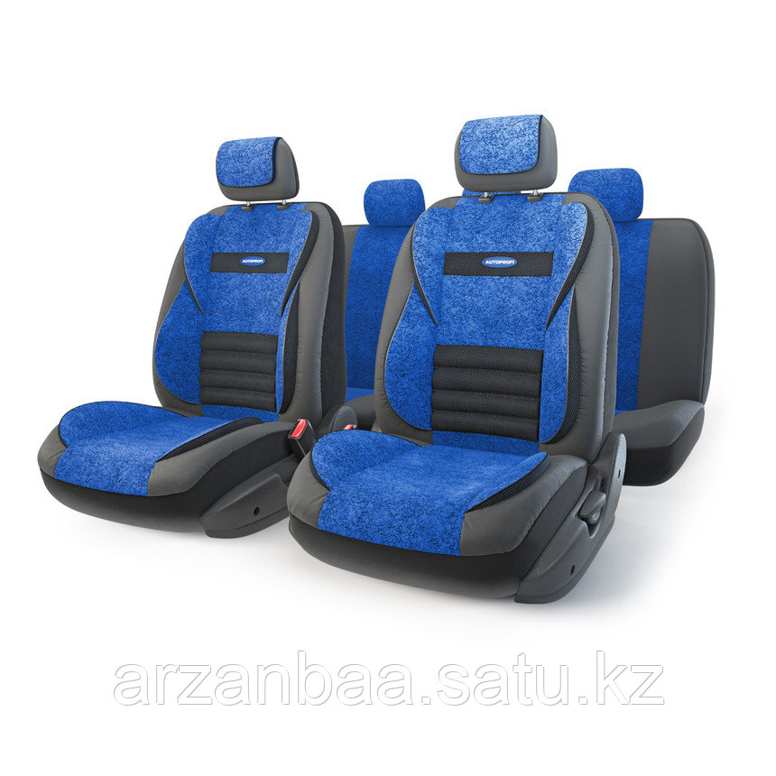 Чехлы на сиденья Модельные MULTI COMFORT синий ряд,велюр,ортопедическая поддержка (