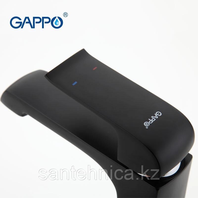 Смеситель для раковины Gappo G1050 черный - фото 3 - id-p83443627