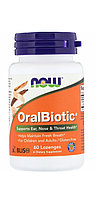 OralBiotic, Оралбиотик для профилактики и лечения ангины. 60 таблеток. Now foods