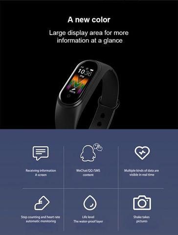 Фитнес-трекер браслет Smart M Band 5 (Черный) - фото 6 - id-p83457951