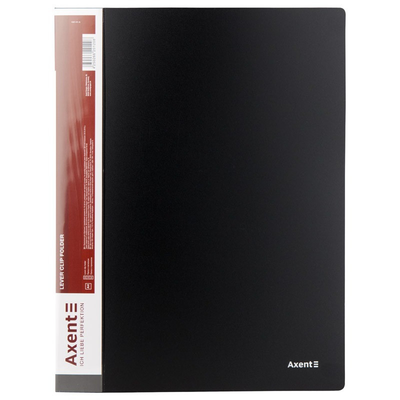 Папка с зажимом А4 Axent 1301 черная - фото 1 - id-p81255873