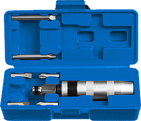 Отвёртка ударно-поворотная ЗУБР, в наборе с битами (8 шт.) (2567)