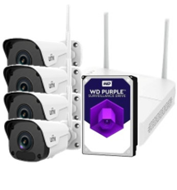 Комплект видеонаблюдения Uniview KIT/NVR301-04LB-W/4*2122SR3-F40W IP Wi-Fi + HDD 2Tb - фото 1 - id-p67776909