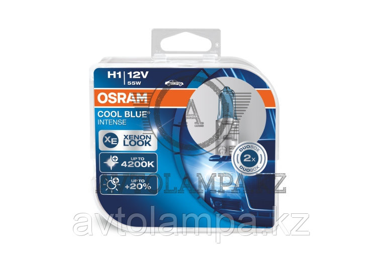 62150CBI-HCB Лампа 4200К ≠ "H1" 12V +20% COOL BLUE INTENSE уп.2шт.