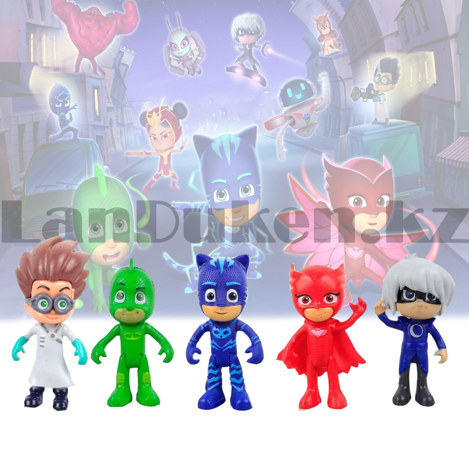 Игровой набор Герои в масках Pj Masks 5 фигурок Кэтбой, Алетт, Гекко, Ромео и Лунная девочка - фото 10 - id-p83476028