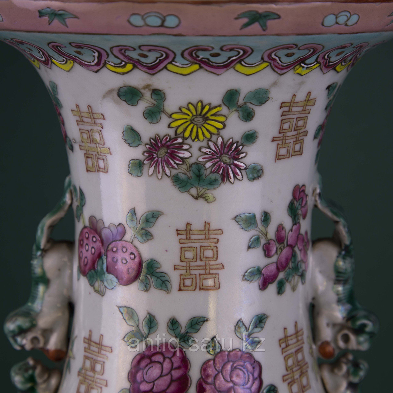 Парадная ваза «Двойное счастье» Китай. Начало ХХ века - фото 2 - id-p80462947