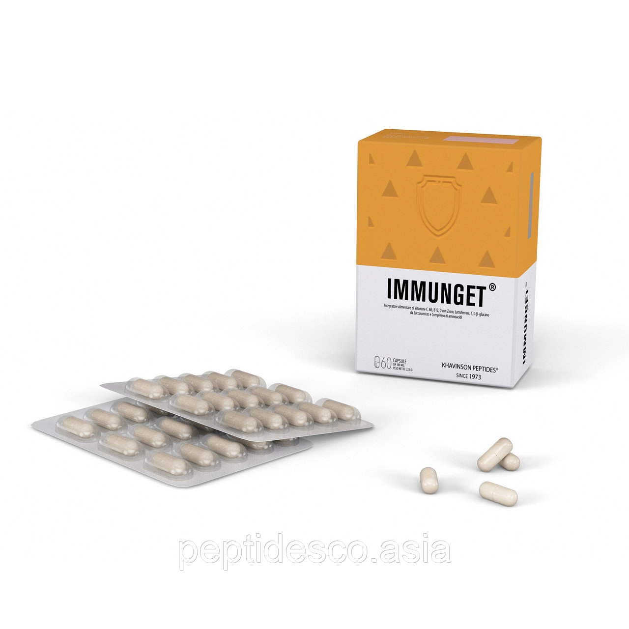Иммунгет IMMUNGET® 15 капсул - пептидный комплекс иммунной системы, Khavinson Peptides®., фото 1