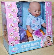 8060-501 Cute Baby пупс с горшком,набор для кормления (отправ. в разобран.виде)38*37см, фото 2