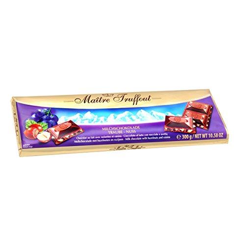 Плитка шоколада Maitre Truffout Grazioso Milchschokolade Traube - Nuss 300гр