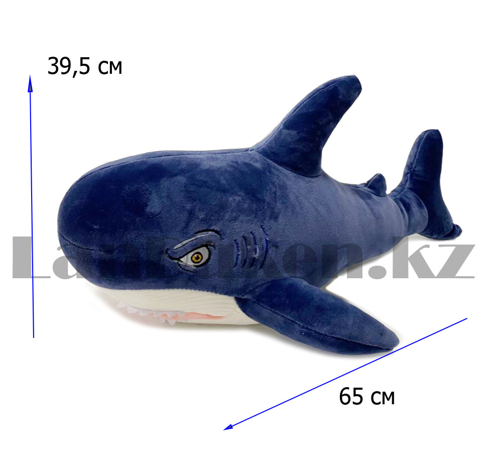 Мягкая игрушка монстр Акула средняя 65 см синяя - фото 2 - id-p83519172