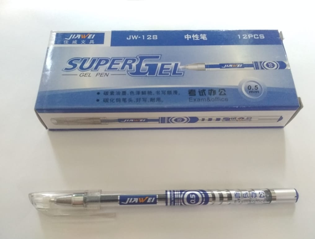 Ручка Supergel JW- 1 28 гелевая синяя