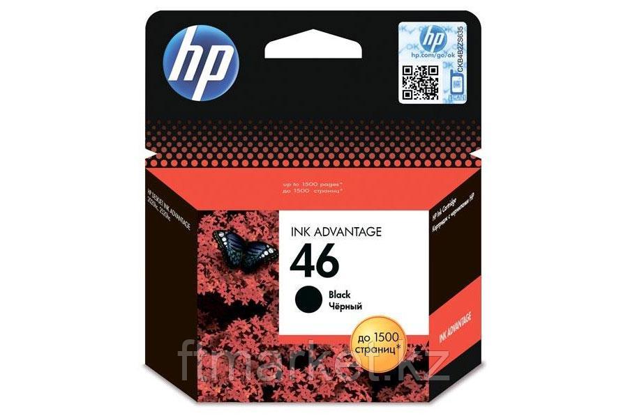 HP CZ637AE Black Ink Advantage Cartridge №46 for DeskJet 2020hc/2520hc, up to 1500 pages.