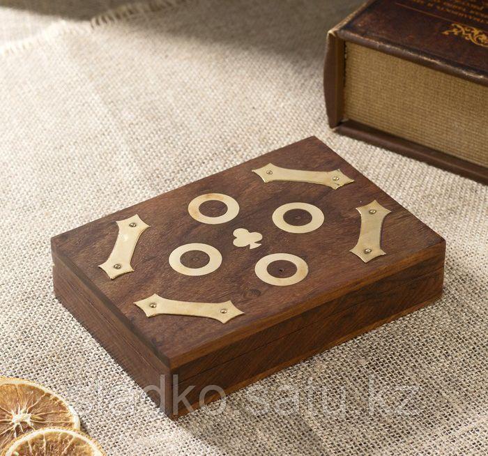 Сувенирный набор Две колоды карт в деревянном боксе - фото 2 - id-p83526181