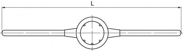 Вороток-держатель для плашек круглых ручных Ф20x7 мм DH207 - фото 3 - id-p69460882