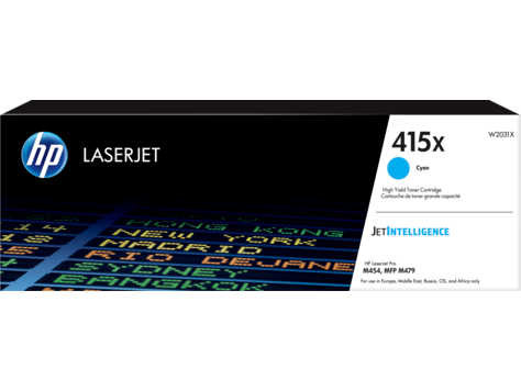Тонер-картридж HP LaserJet 415X, голубой (W2031X)