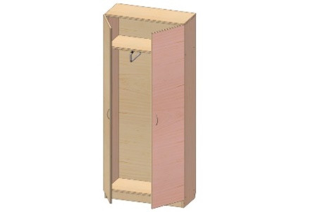 Шкаф для одежды кабинетный (ЛДСП) 600х450х1700