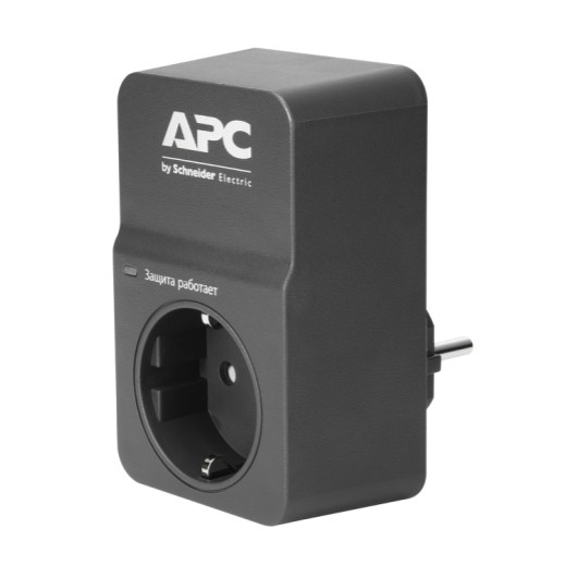 APC PM1WB-RS Сетевой фильтр Essential SurgeArrest, 1 розетка, 230 В, черный - фото 1 - id-p83558744