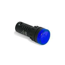 Лампа светодиодная универсальная, ANDELI, AD16-22D 220V AC/DC, (синия)
