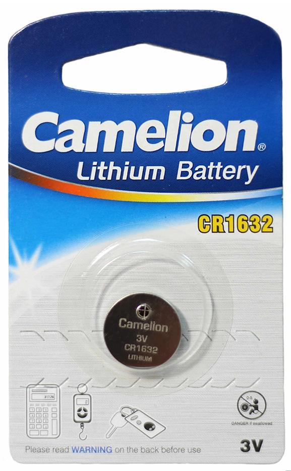 Батарейка CAMELION, CR1632-BP1 Lithium Battery, CR1632, 3V, 220 mAh, 1 шт.
