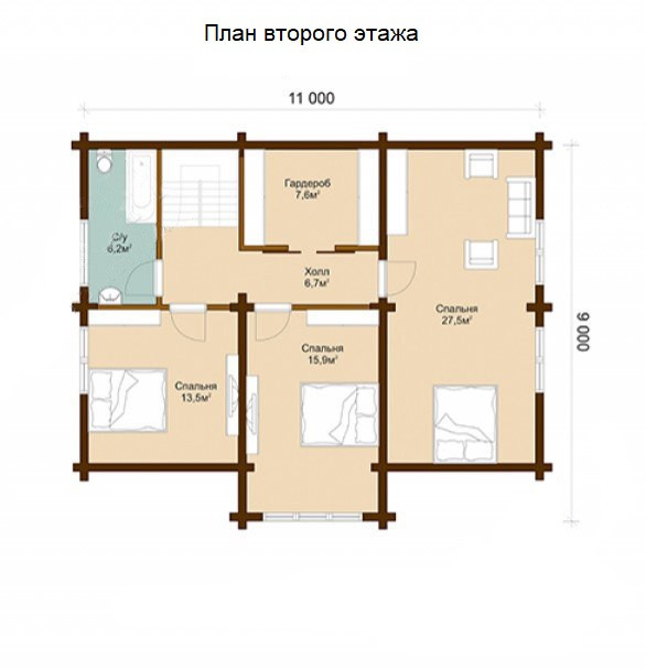 Проект финского дома, план двухэтажного дома и строительство под ключ, проектирование и строительство деревянных домов.