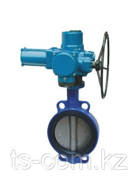Затвор дисковый с электроприводом Ду 100 Ру 16