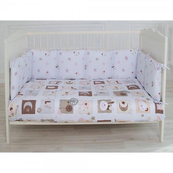 Комплект в кроватку Pituso слитные подушки, 6 предметов, Пэчворк - фото 1 - id-p83572097