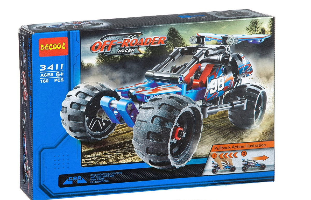 Jisi Bricks 3411 Конструктор Гоночная машина для бездорожья, 160 дет. (Аналог LEGO)