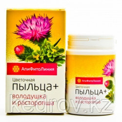 Пыльца+Володушка и Расторопша, 60шт по 0,55г (для улучшения работы печени и ЖКТ)