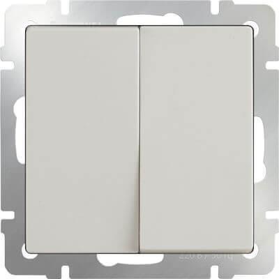 Выключатель Werkel двухклавишный слоновая кость WL03-SW-2G-ivory 4690389046162 - фото 1 - id-p83581267