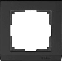 Рамка Werkel Stark на 1 пост черный WL04-Frame-01-silver/black 4690389048838