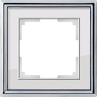 Рамка Werkel Palacio на 1 пост хром/белый WL17-Frame-01 4690389108037