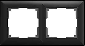 Рамка Werkel Fiore на 2 поста черный матовый WL14-Frame-02 4690389109102