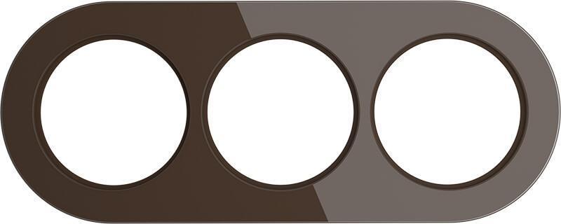 Рамка Werkel Favorit Runda на 3 поста коричневый WL21-Frame-01 4690389141997