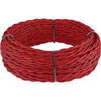Ретро кабель Werkel витой трехжильный 1,5 мм красный 4690389131141