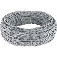 Ретро кабель Werkel витой трехжильный 1,5 мм серый 4690389131165
