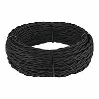 Ретро кабель Werkel витой двухжильный 1,5 мм черный 4690389136979